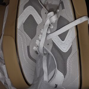 Airwalk Gray and White Sneakers with Tan Sole